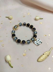 Beaded Panda Charm Bracelet For Women