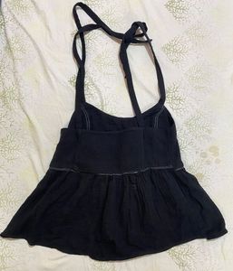Black Tie-Strap Tank Top