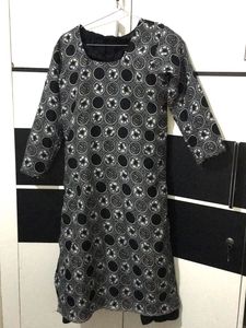 Black &amp; Gray Circle Pattern Dress