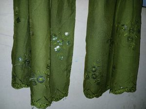 Green Embroidered Bell Bottom Sharara