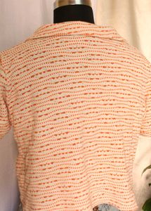 Zara Vintage Cropped Patterned Polo Shirt