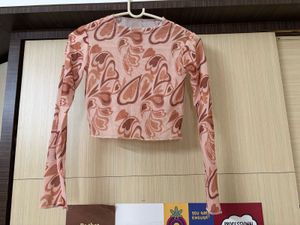 Patterned Long Sleeve Top