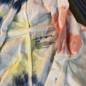Oversized Tie-Dye Cropped Hoodie