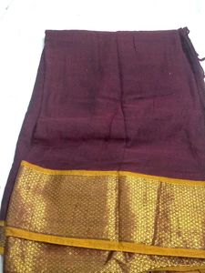 Maroon &amp; Gold Sari