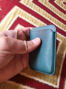iPhone MagSafe Green Leather Wallet