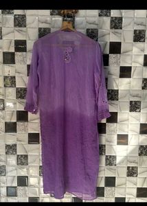 beautiful mirror work ombre chikankari suit set
