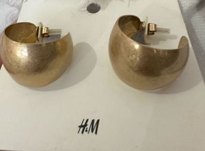 H&amp;M Wide Gold-Tone Hoop Earrings