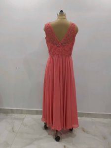 Coral Lace Top Gown
