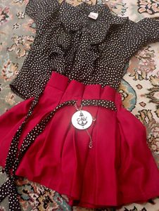 Combo Of One Unicorn Dress 2-3 yrs And Tp Skirt