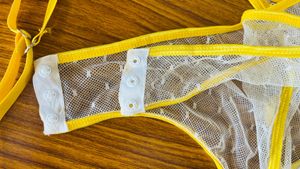 One Piece Sexy Light Yellow Lingerie bodysuit