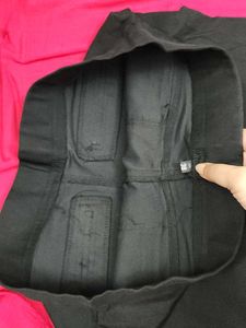 Low Waist 38&#34; Cotton Pants with Back Pockets