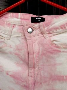 Tie-Dye Pink Denim Jeans