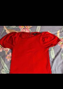 Forever 21 Red Puff Sleeve Top