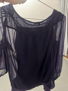 Purple Sheer Blouse