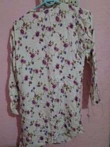 White Floral Top