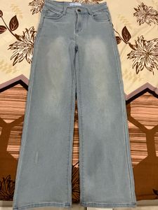 Ice Blue Jeans Straight Fit