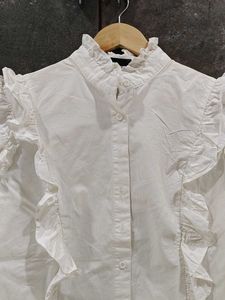 Ruffled White Shirt