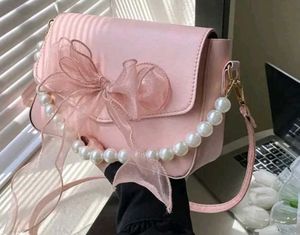 Pink Pearl Embellished Bag