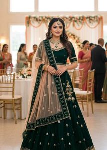 Emerald Green Lehenga Choli✨