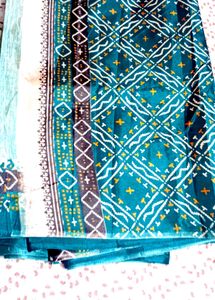new Elegant Blue Patola Saree