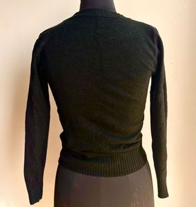 Black Knit Pullover Sweater