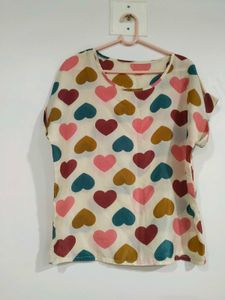 Heart Print Top💌