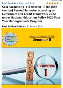 Cost Accounting -I (Semester-II)under CCF