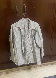 Grey Cotton Shirt For Summer