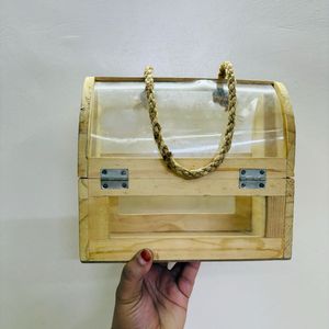 Wooden Treasure Chest Display Box