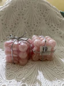 Rose Scented Pink Bubble Candle