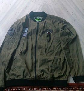 Stylish Olive Green Bomber Jacket