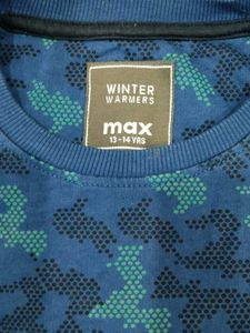 Blue Patterned Sweatshirt