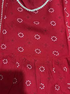 Red Printed Top