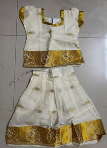 Baby Girl Traditional Wear Golden White