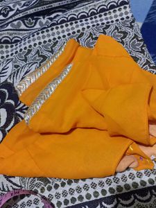 Orange Designer Saree- Blouse