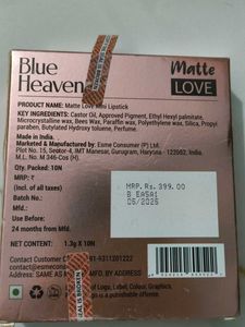 Blue Heaven Soft Matte Long Lasting Mini Lipsticks