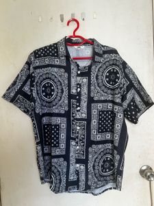 Bandana Print Short Sleeve Shirt