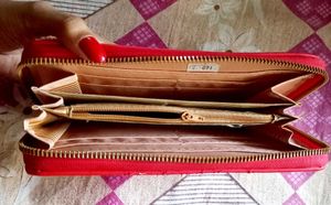 Red Velvet Clutch Bag