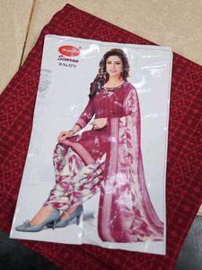 Burgundy Women's Dress Material
