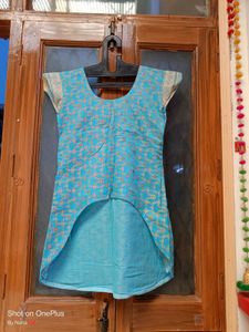 Banarsi Fabric High Low Rise Top
