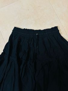 Black Tiered Mini Skirt