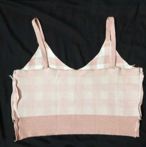 Pink Gingham Knit Set