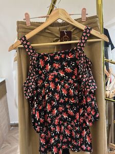 Floral Cold Shoulder Top