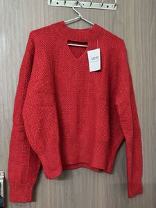 New brandedForever 21 Red Cutout Sweater