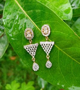 Sparkling Diamond Dangle Earrings