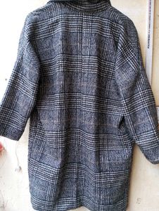 Plaid Korean Oversized Coat (Women)