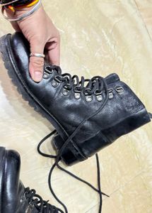 Leather Lace up Export Quality Boots Euro 38