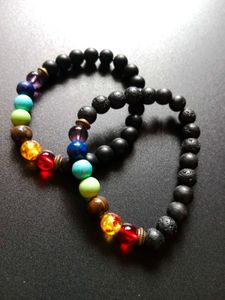 7 chakras bracelet - set of 2