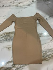 Tan Bodycon Mini Dress