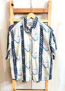 Floral Print Button-Down Shirt size-45
